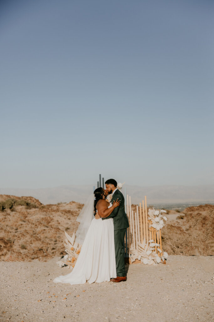 Elopement ceremony in palm Springs 